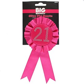 Alandra Birthdays BADGE-21-HP-BIRTH 21 Rosette, Hot Pink