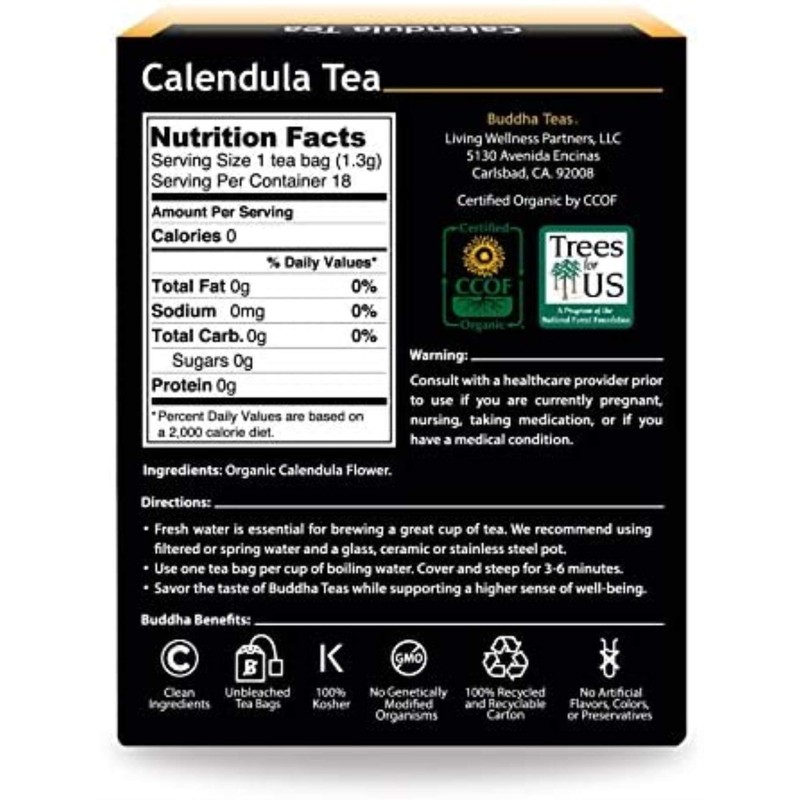 Buddha Teas - Organic Calendula Flower Tea - Herbal Tea