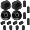 AMI PARTS Universal Oven Knobs - 4 Black Stove Control