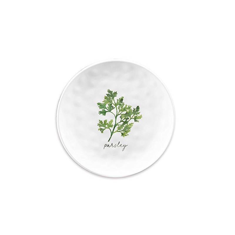 BUZZ SET OF 4 - Melamine WHITE GARDEN HERBS Side