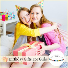 JONAKO 16th Birthday Gifts Girl, Sweet 16 Gifts for Girls, 16th Birthday Bracelet Gift for 16 Year Old Girls, Daughter, Natural Stone Bead Bracelet Presents