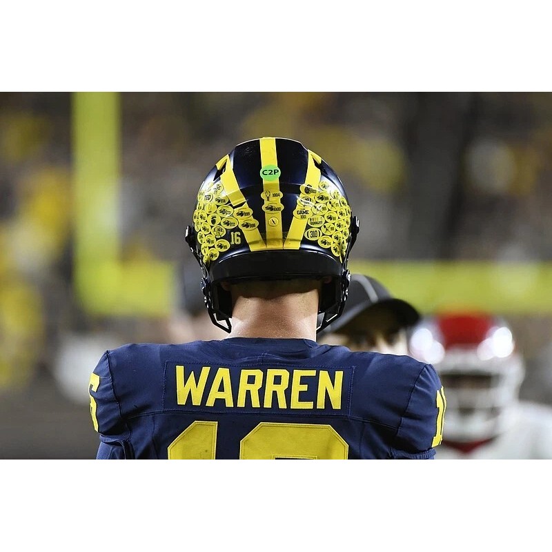 Riddell COLLEGE C2P RADIO COMMS AND US FLAG DECALS MINI