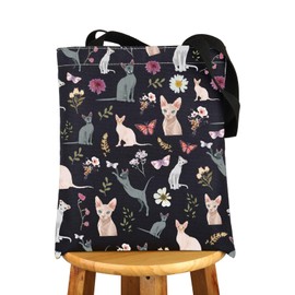 MYSOMY Sphynx Cat Tote Bag Sphynx Cat Owner Gifts Sphynx Cat Lover Gifts Sphynx Cat Mom Shoulder Bag Hairless Cat Gifts (Sphynx cat UK2)