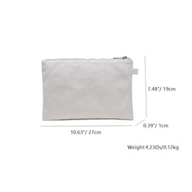 Bolsa de almacenamiento con cierre simple y elegante para mujer, Beige-basic-2, Sencillo