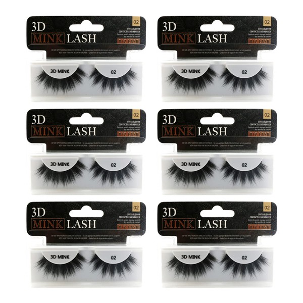 MIZLASH 3D Mink Eyelashes 100% Real Fur Cruelty Free Strips