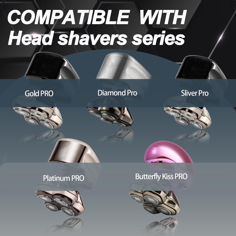 OXSITO 3Pack Pro 4 Shaver Replacement Heads for Gold PRO,