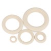 ZEONHAK 200 Pcs 5 Sizes Natural Wooden Rings, Unfinished Wood