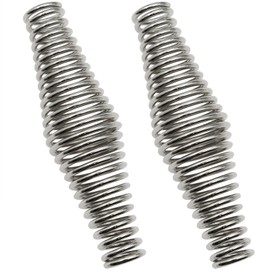 safycaby 2 PCS BBQ Spring Handle Stainless Steel Smoker Handle Spring 4.3 Inch Heavy Duty BBQ Stove Spring Door Handle for Barbecue Grills Griddles Stoves Barbecue Pit Door Handles