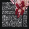 30Pcs Snowflake Nail Art Stickers Winter Christmas Nail Decals White