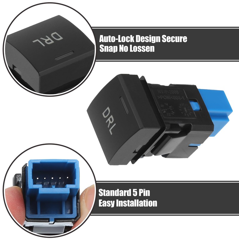 X AUTOHAUX Toyota Compatible Car Hole Expansion Port Switch DRL