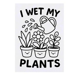 'I Wet My Plants' Temporary Tattoo - Water Resistant, Skin-Safe, Non-Toxic Transfer (TO00086189)
