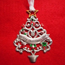 GANZ NEW Colorful Tree Design Ornament from Ganz, "Merry Christmas Dad"