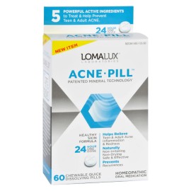 UD_Loma for Lux Laboratories Acne Pill 60 Count Quick Dissolving Chewable Skin Care Product