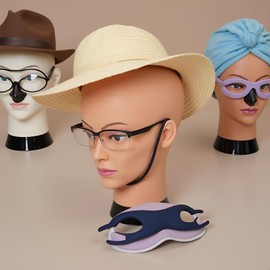 Mannequin Head Bald Female Professional Cosmetology Training Head Bald Manikin Head Doll Head for Wigs Making and Display Stand With Free Table Clamp（GT-A）