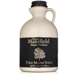 Mansfield Maple Certified Organic Pure Vermont Maple Syrup in Plastic Jug Grade A Dark Robust, Quart