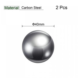 sourcing map 2pcs 40mm Carbon Steel Bearing Balls Precision Polished
