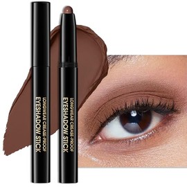 Erinde Sombra de ojos en barra Matte, Resistente al Agua, #2 | Lápiz de Sombra de Ojos en Crema, Altamente Pigmentada y de Larga Duración, Para un Maq