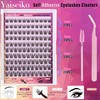 Yaiseiko Self Adhesive Eyelashes Clusters Kit Lash Clusters DIY Eyelashes