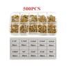 LeHang 500pcs 10 Values 50V 0.1uF-10uF Yellow Multilayer Monolithic Ceramic