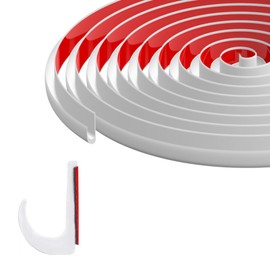 RV Rain Gutter,PVC Plastic drip Guides,for Cars, Vans, caravans, roof rainwater Diversion Strips, Flexible J-Shaped Decorative moldings. (16 ft, White)