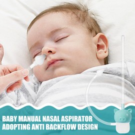 Baby Nose Sucker,Gentle Safe Nose Sucker - Comfortable Effective Nose Suction Anti-Reflux Design for Children Boys Girls