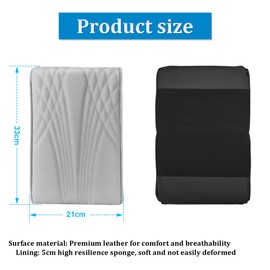 Adunsiaoto Armrest Box Made of Memory Foam for Vehicles, Armrest Covers Car Armrest Box Pad, Car Centre Console Cushion, for Most Vehicles (Grey)