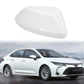 White Left Driver Side Replacement Mirror Cover Caps for 2020 2021 2022 2023 2024 2025 Toyota Corolla, Directly Replace Style, Not Sticker Style