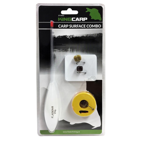 King CARP - 25g Surface Bomb Float and Baited with Pellet - Includes Swivels Rubber Beads and a Long Leader [37-0003]