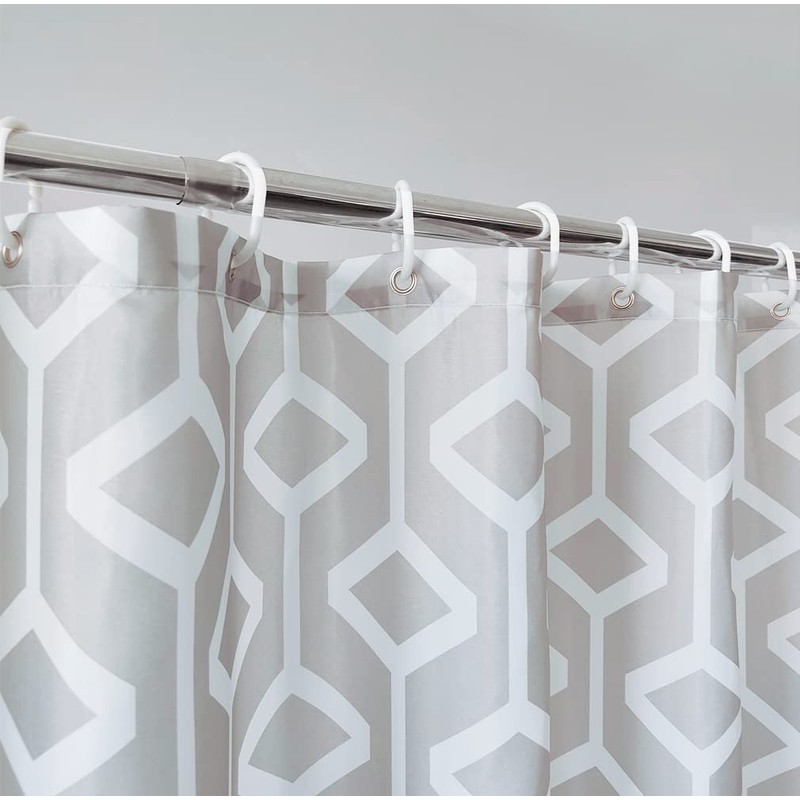M&W DAS DESIGN Shower Curtain Geometric Abstract Pattern Textile Curtain