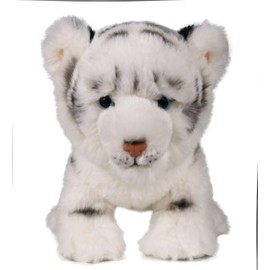 ICE KING BEAR Tiger Stuffed Animal Soft Toy Plush 10 Inches (White)