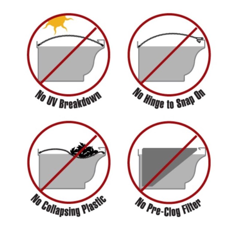 E-Z-GUTTER GUARD EZS510 EZ-Shield Gutter Guard, Black