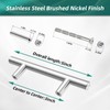 NISUOIEN 40 Pack Kitchen Cabinet Handles Drawer Pulls Brushed Nickel