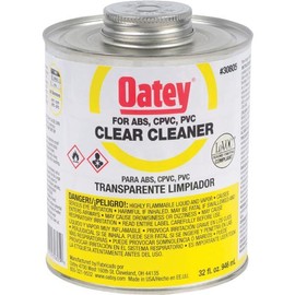 Oatey (4)-Oatey 32 Oz Clear ABS CPVC PVC Pipe Joint Fitting All-Purpose Cleaner 30805