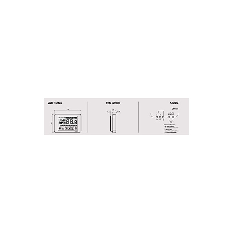 Vemer Chronos Touch Screen Wall Thermostat, VE451100