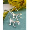 Lizard Reverse Hoop Earrings, Solid Sterling Silver, American Made