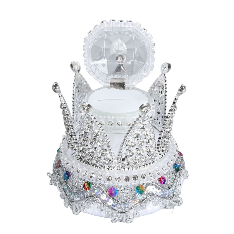 Crown Ring Box Luxurious Romantic Engagement Ring Box Portable Compact