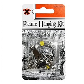 X-Hooks Silver Nickel Picture Hanging Kit - Hooks, Wire & Eyes