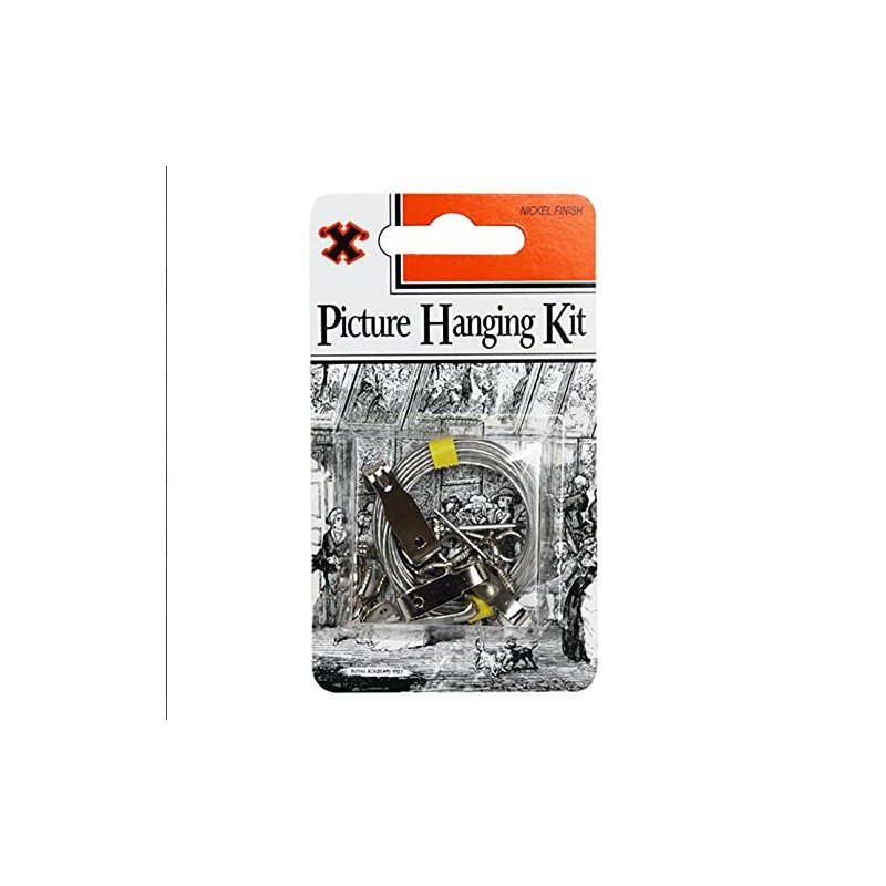 X-Hooks Silver Nickel Picture Hanging Kit - Hooks, Wire &