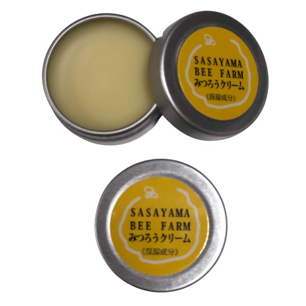 Whisper Bee Farm Homemade [Beeswax Cream 0.3 oz (10 g) x 2 Pieces] [Almond Oil/Moisturizing Ingredients] Hand Cream Moisturizing Cream (Made in Japan) g01g01