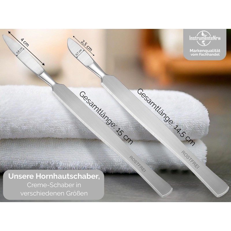 Foot Care Scalpel Callus Scraper Set, 5-Piece Blunt Professional Cream