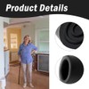 4 Pcs Cane Tips Rubber Ferrule,19 mm 3/4" Black Ferrules