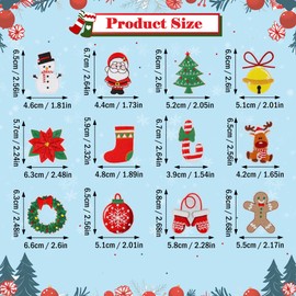 mortd 12 Pieces Christmas Iron On Patches, Christmas Tree Santa Claus Snowman Embroidered Patches, Christmas Patches Sew on Iron on Embroidered for Xmas DIY Craft Clothing Bags Decor Party Supplies