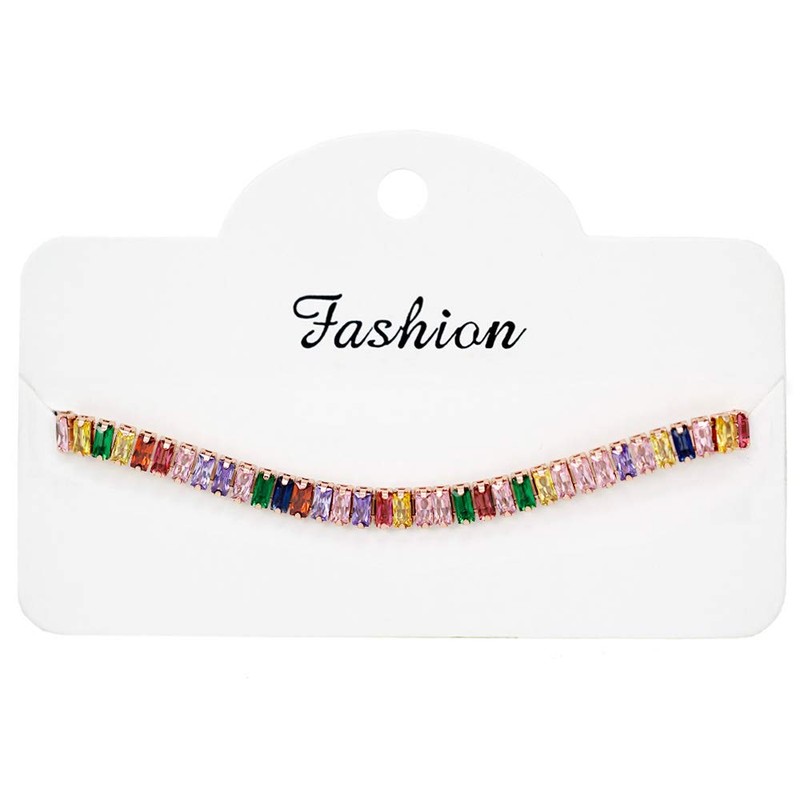 by you Women Fashion Cubic Zirconia Charm Tennis Adjustable Pull