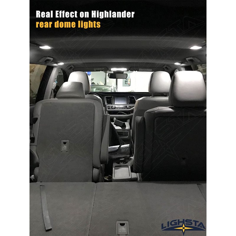 LIGHSTA 13PCS Super Bright White LED Interior Light Kit Package