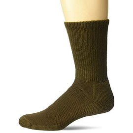 Thorlo Unisex Moderate Cushion Walking Crew Sock, Dk. Brown, Large(shoe size-Women's 10.5-13 Men's 9-12.5)