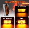 LENJIEMT 4PCS 3.5 Inch Rectangular Trailer Marker Lights, 12LEDs Red