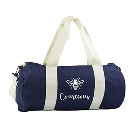 Hippowarehouse Bee Courteous Gymwear Gym Duffle Cylinder Uniform Kit Bag 50 x 25 x 25cm 20 litres