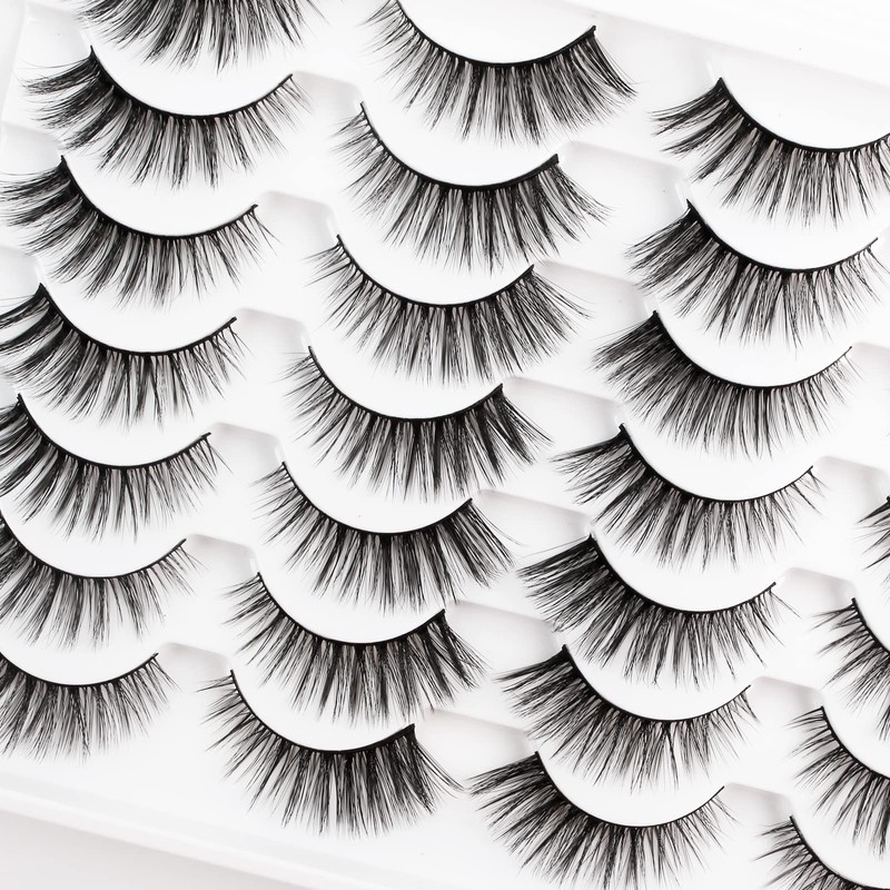 Glowingwin Cat Eye Lashes Eyelashes Dramatic Eyelashes Long Fluffy False