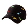 J.B.things Cap, Kids, Boys, Girls, Unisex, Soft, Colorful Dinosaur, Black