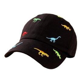 J.B.things Cap, Kids, Boys, Girls, Unisex, Soft, Colorful Dinosaur, Black